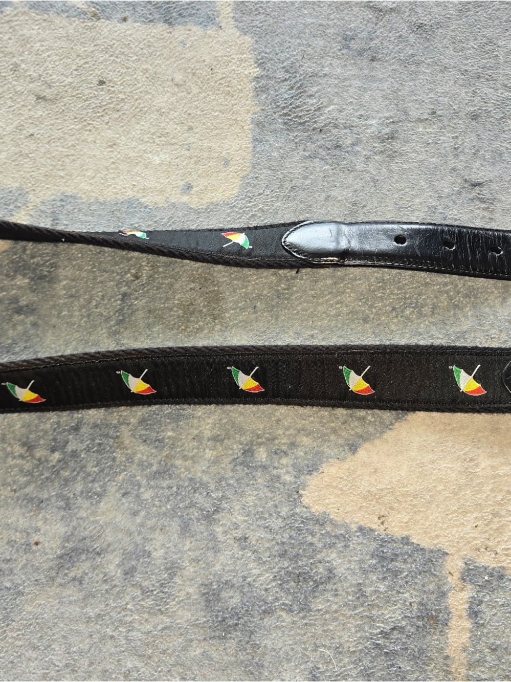 Arnold Palmer Invitational Golf Logo Ribbon Canvas Belt Size 38 Black Leather